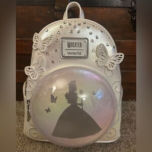 Loungefly Wicked For Good Glinda Butterly Bubble Mini Backpack NWT